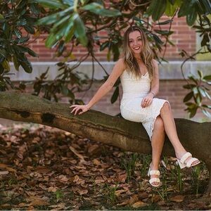 Express lace white dress